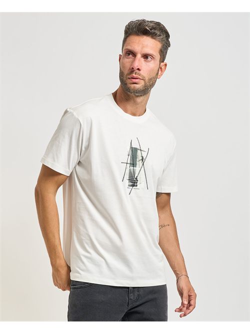 Men's Armani Exchange crew neck T-shirt with print ARMANI EXCHANGE | XM001440-AF10358U0009